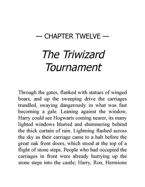 04 Harry Potter and the Goblet of Fire 12 The Triwizard Tournament -- 绘本听读宝在线台词全文