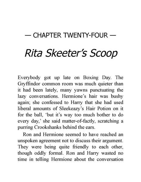 04 Harry Potter and the Goblet of Fire 24 Rita Skeeter’s Scoop -- 绘本听读宝在线台词全文