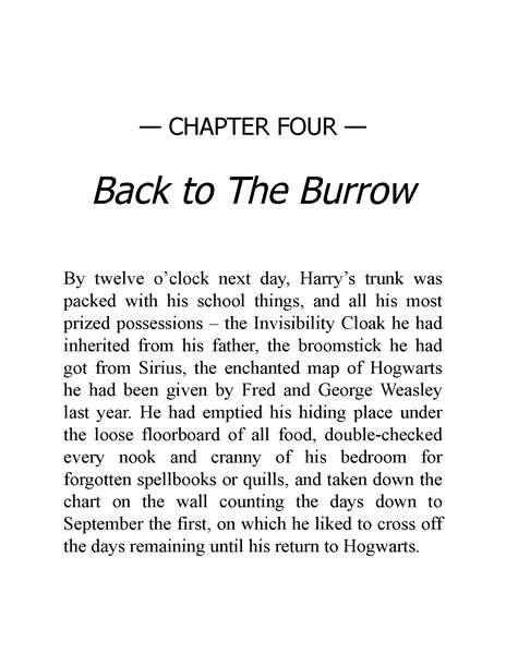 04 Harry Potter and the Goblet of Fire 4 Back to the Burrow -- 绘本听读宝在线台词全文