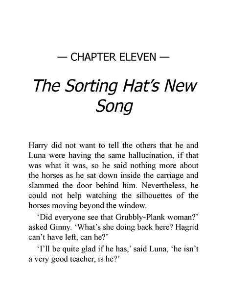 05 Harry Potter and the Order of the Phoenix 11 The Sorting Hat’s New Song -- 绘本听读宝在线台词全文
