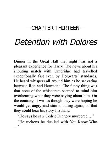 05 Harry Potter and the Order of the Phoenix 13 Detention with Dolores -- 绘本听读宝在线台词全文