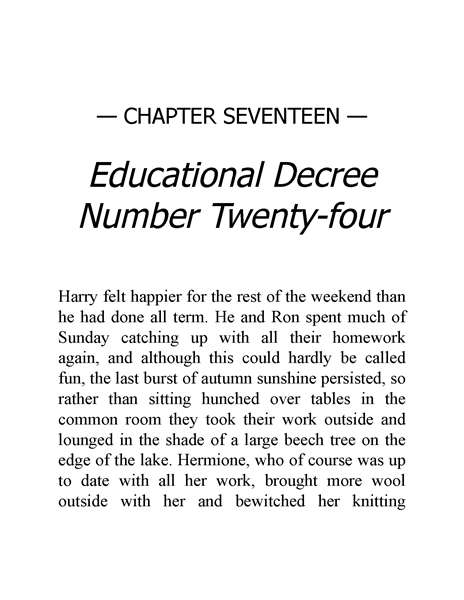 05 Harry Potter and the Order of the Phoenix 17 Educational Decree Number Twenty-Four -- 绘本听读宝在线台词全文