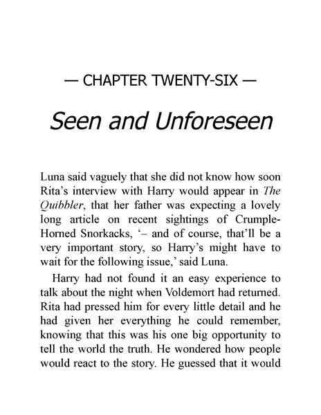 05 Harry Potter and the Order of the Phoenix 26 Seen and Unforeseen -- 绘本听读宝在线台词全文