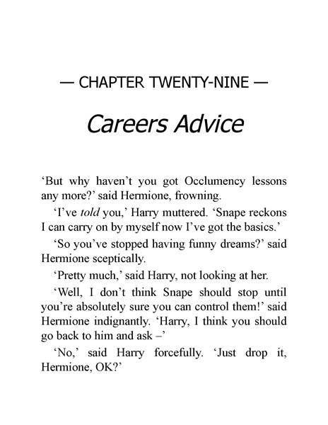 05 Harry Potter and the Order of the Phoenix 29 Career Advice -- 绘本听读宝在线台词全文