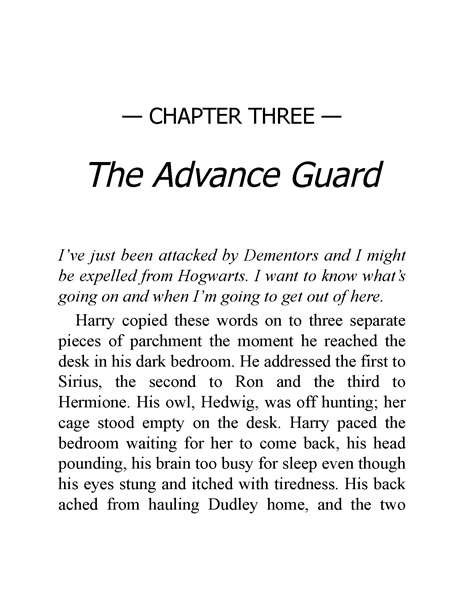 05 Harry Potter and the Order of the Phoenix 3 The Advance Guard -- 绘本听读宝在线台词全文