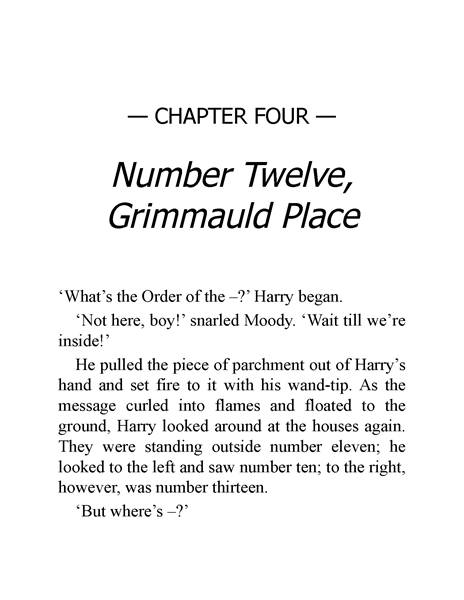 05 Harry Potter and the Order of the Phoenix 4 Number Twelve, Grimmauld Place -- 绘本听读宝在线台词全文