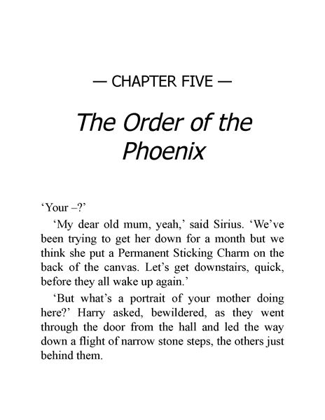 05 Harry Potter and the Order of the Phoenix 5 The Order of the Phoenix -- 绘本听读宝在线台词全文
