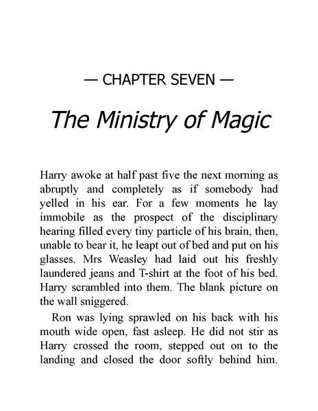 05 Harry Potter and the Order of the Phoenix 7 The Ministry of Magic -- 绘本听读宝在线台词全文