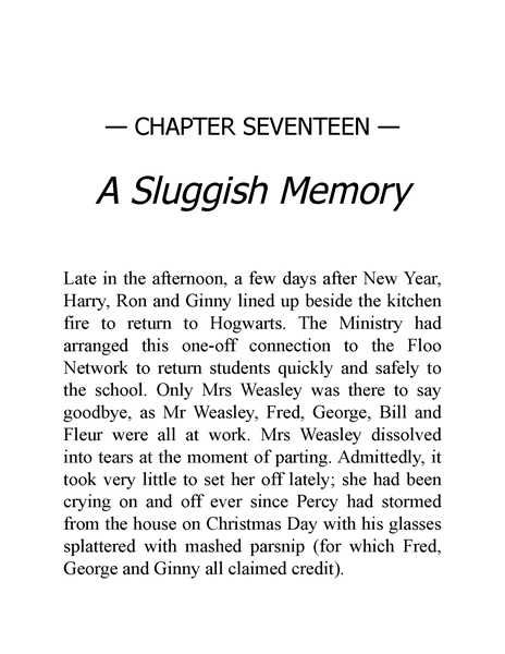 06 Harry Potter and the Half-Blood Prince 17 A Sluggish Memory -- 绘本听读宝在线台词全文