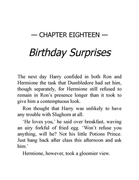 06 Harry Potter and the Half-Blood Prince 18 Birthday Surprises -- 绘本听读宝在线台词全文