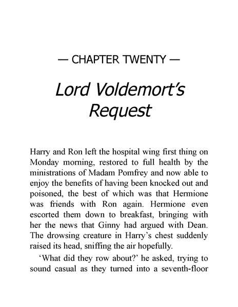06 Harry Potter and the Half-Blood Prince 20 Lord Voldemort’s Request -- 绘本听读宝在线台词全文