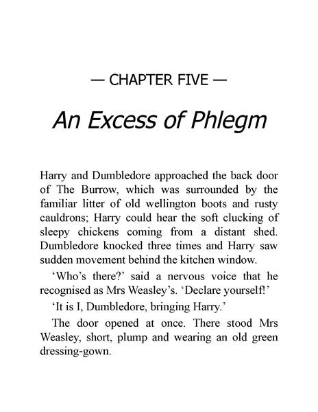 06 Harry Potter and the Half-Blood Prince 5 An Excess of Phlegm -- 绘本听读宝在线台词全文