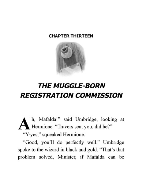 07 Harry Potter and the Deathly Hallows 13 The Muggle-born Registration Commission -- 绘本听读宝在线台词全文