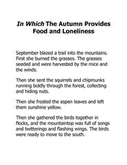 1 My Side of the Mountain 13 The Autumn Provides Food and Loneliness -- 绘本听读宝在线台词全文