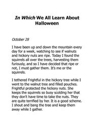 1 My Side of the Mountain 14 We All Learn About Halloween -- 绘本听读宝在线台词全文