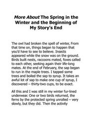 1 My Side of the Mountain 19 The Beginning of My Story’s End -- 绘本听读宝在线台词全文