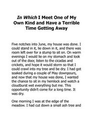1 My Side of the Mountain 6 I Meet One of My Own Kind -- 绘本听读宝在线台词全文
