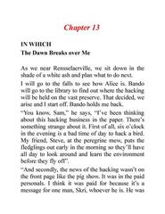 2 On the Far Side of the Mountain 13 The Dawn Breaks over Me -- 绘本听读宝在线台词全文